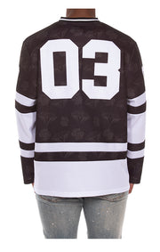 Back View of the Billionaire Boys Club BB Celsius Jersey LS Knit in black