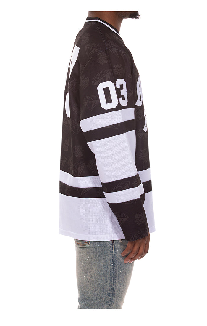 Right Side View of the Billionaire Boys Club BB Celsius Jersey LS Knit in black