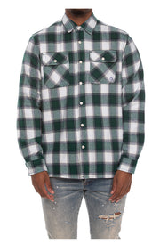 Front View of the Billionaire Boys Club BB Curve Ls Woven in rain forest 