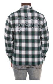 Back View of the Billionaire Boys Club BB Curve Ls Woven in rain forest 