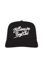 Front View of the Billionaire Boys Club BB Script Snapback in black