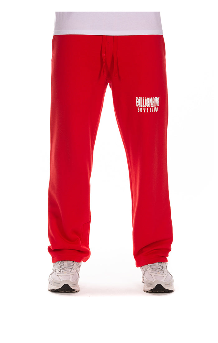 Front View of the Billionaire Boys Club BB Camp Sweatpants (Oversize Fit) in Red