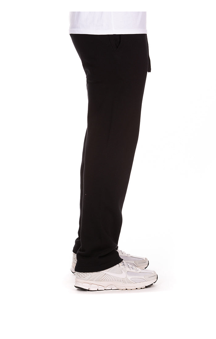 Right Side View of the Billionaire Boys Club BB Camp Sweatpants (Oversize Fit) in Black