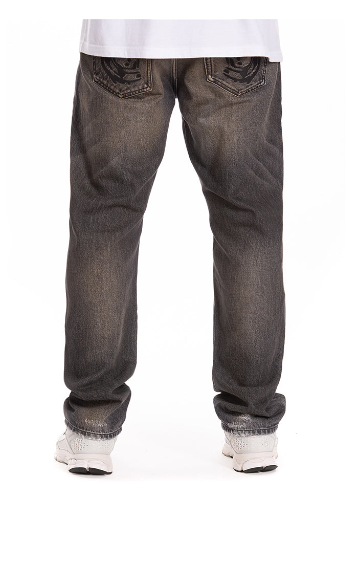 Back View of the Billionaire Boys Club BB Mercer Jeans (Heart Fit) in Quattro Black