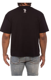 Back view of Astronaut Logo on Billionaire Boys Club Smile Tee - Men's Streetwear Tees
