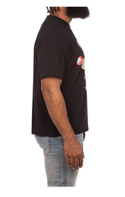Right side view of BB Smile Tee in Black - Men's Streetwear Tees