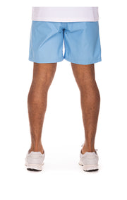 Back View of Billionaire Boys Club Curve Shorts in Little Boy Blue - Men's Shorts