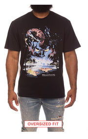Front View of Graphic on BBC Beyond Club SS Knit in Gardenia - Men's Streetwear Tees