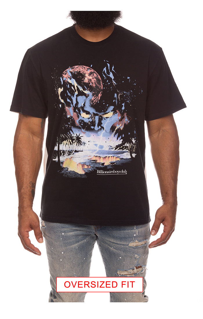 Front View of Graphic on BBC Beyond Club SS Knit in Gardenia - Men's Streetwear Tees