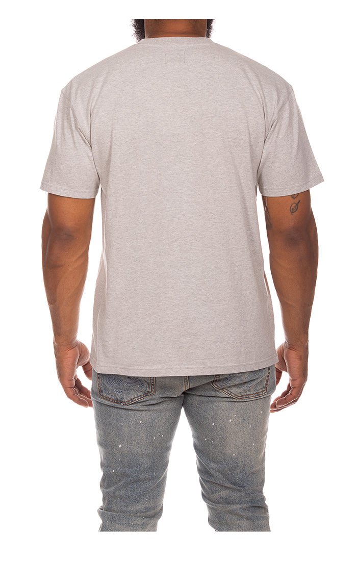 Back view of Billionaire Boys Club Helmet Tee in Grey - Men's Streetwear Tees