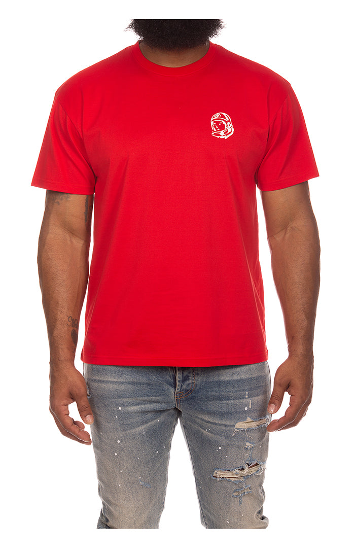 Front view of BBC Helmet Tee in Red - Men's Streetwear Tees