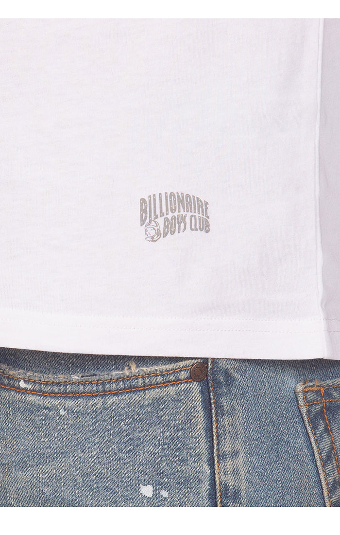 Close-Up View of the Billionaire Boys Club BB Basecamp 3 Pack SS Knit in white