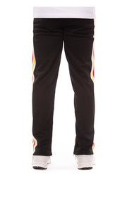 Back View of BBC Bass Track Pants in Black - Men's Streetwear Pants