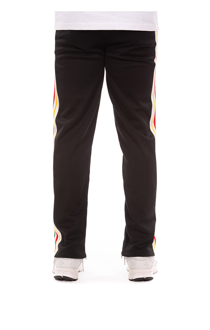 Back View of BBC Bass Track Pants in Black - Men's Streetwear Pants