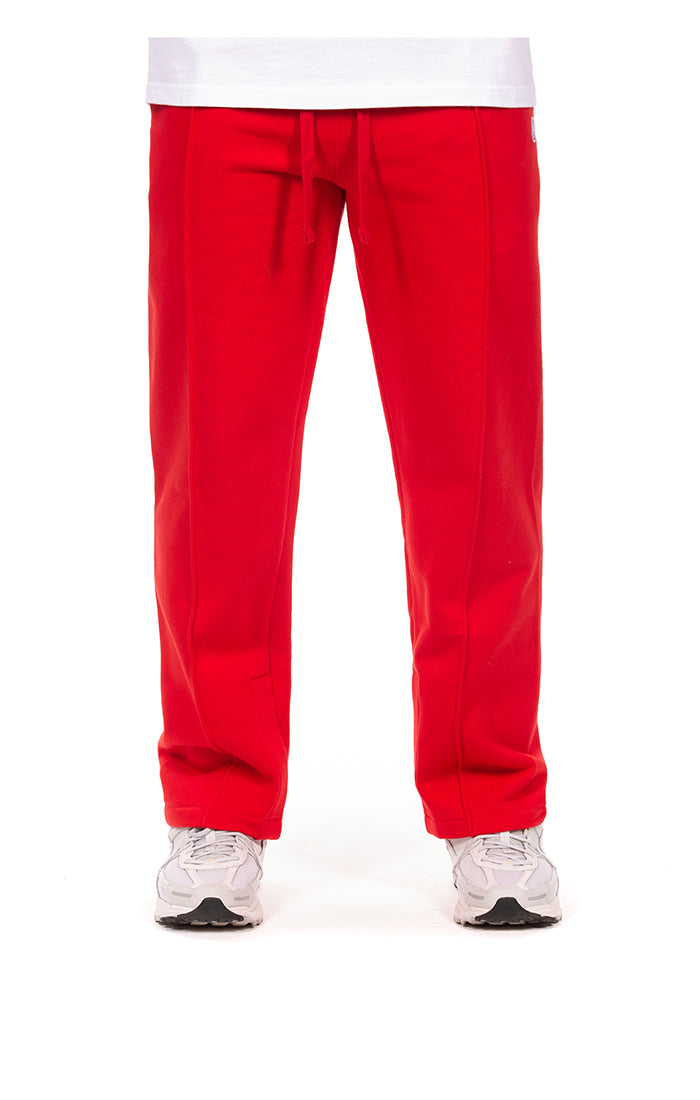 Front View of BBC Curve Sweatpants in Red - Men's Sweatpants