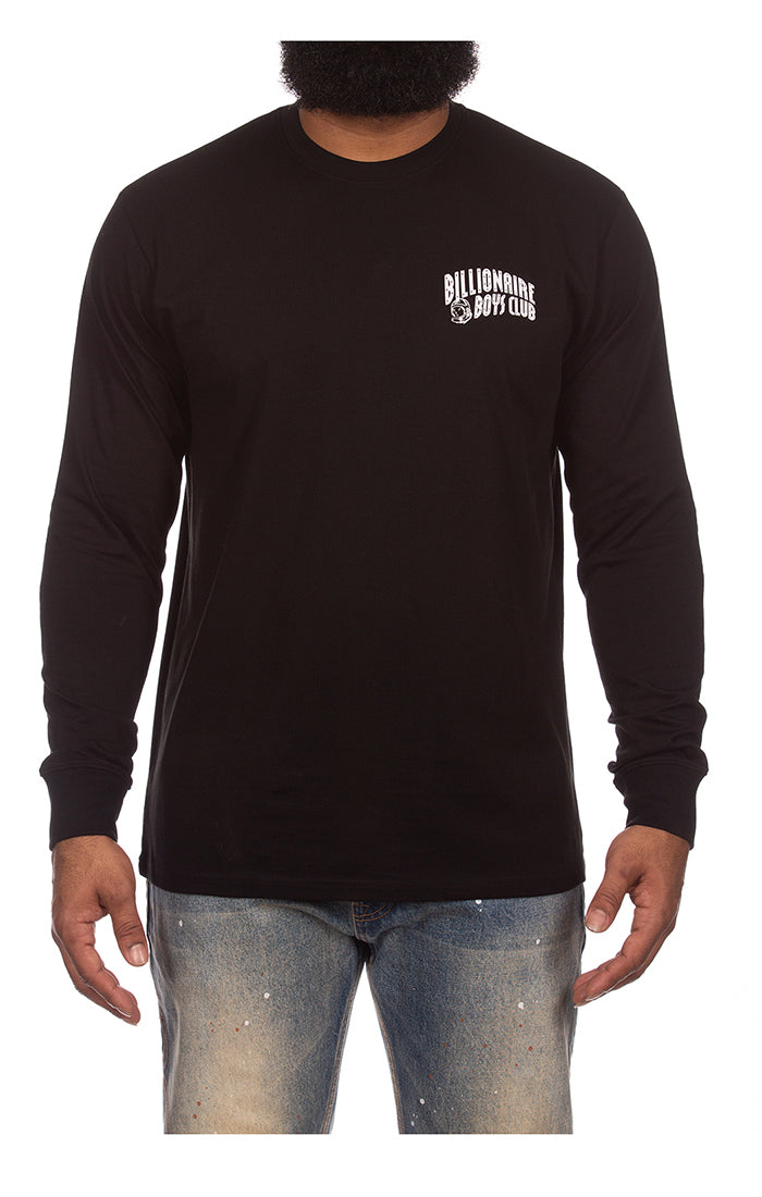 Front View of the Billionaire Boys Club BB Long Sleeve Arch in black