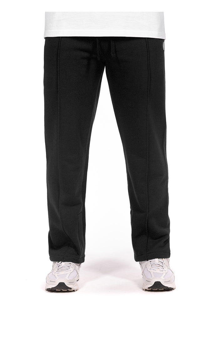 Front View of BBC Curve Sweatpants in Black- Men's Sweatpants