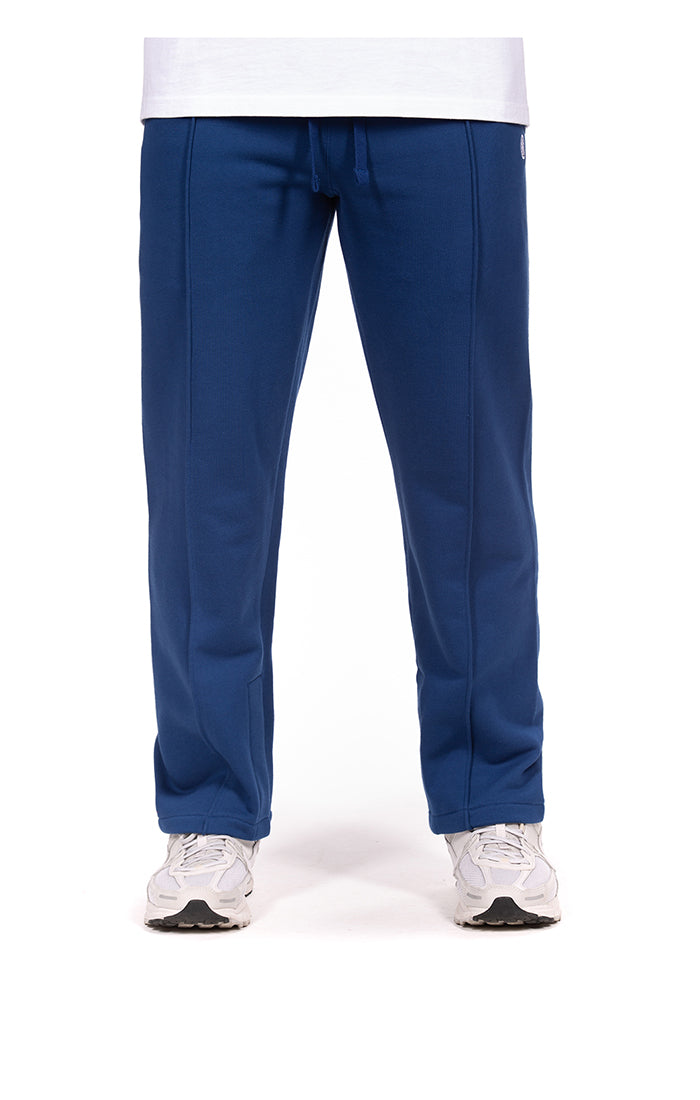 Front View of BBC Curve Sweatpants in Blue- Men's Sweatpants