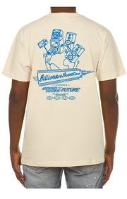 Back View of the BBC Sound Waves Tee in Winter White - Men's Streetwear Tees