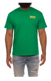 Front view of Billionaire Boys Club Paint Tee in Jolly Green - Men's Streetwear Tees