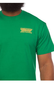 Close up view of BBC Paint Tee in Jolly Green - Men's Streetwear Tees