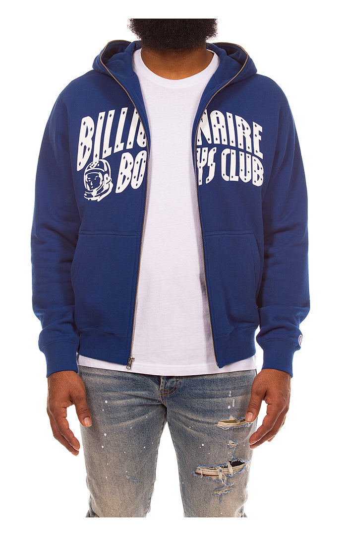 BBC Curve Zip Up in Blue - Men's Streetwear Hoodies