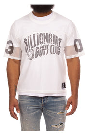 Billionaire Boys Club Varsity SS Tee in White - Men's Varsity Tee