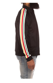 Side View of BBC Soundcheck Jacket Sleeve Stripe – Men’s Streetwear Zip-Up Jacket