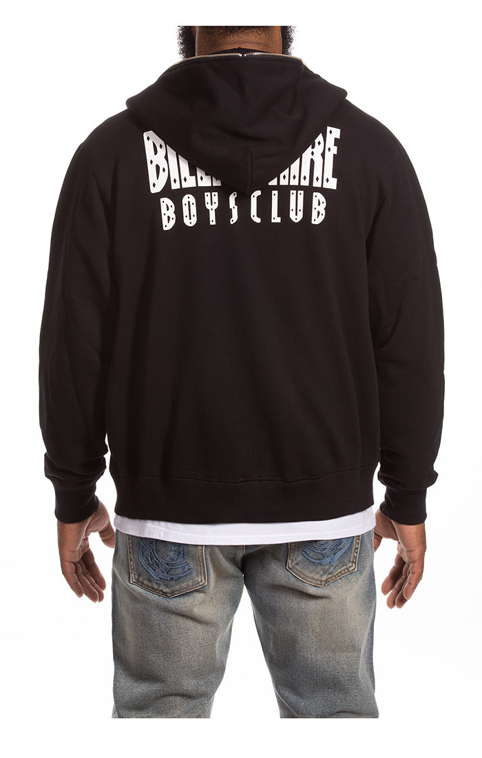Back View of the Billionaire Boys Club BB Astro Zip Hoodie in Black