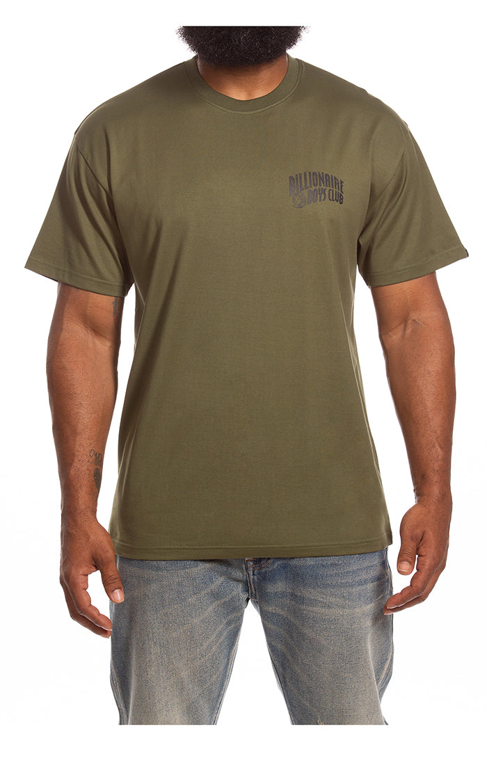 Front View of the Billionaire Boys Club BB Small Curve SS Knit in Cypress