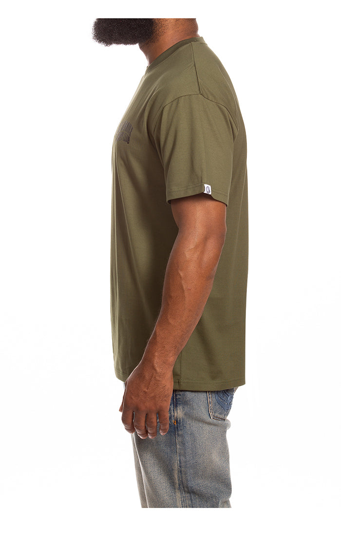 Left Side View of the Billionaire Boys Club BB Small Curve SS Knit in Cypress