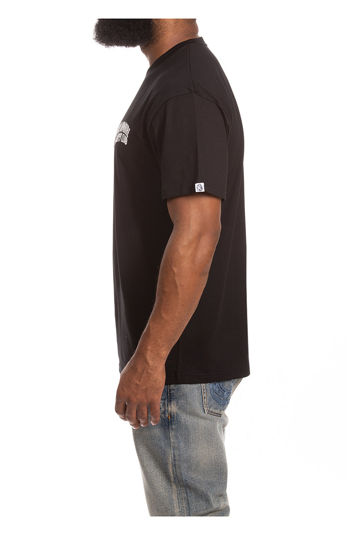 Left Side View of the Billionaire Boys Club BB Small Curve SS Knit in Black