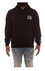 Front View of Billionaire Boys Club WHM Hoodie in Black - Men's Hoodies