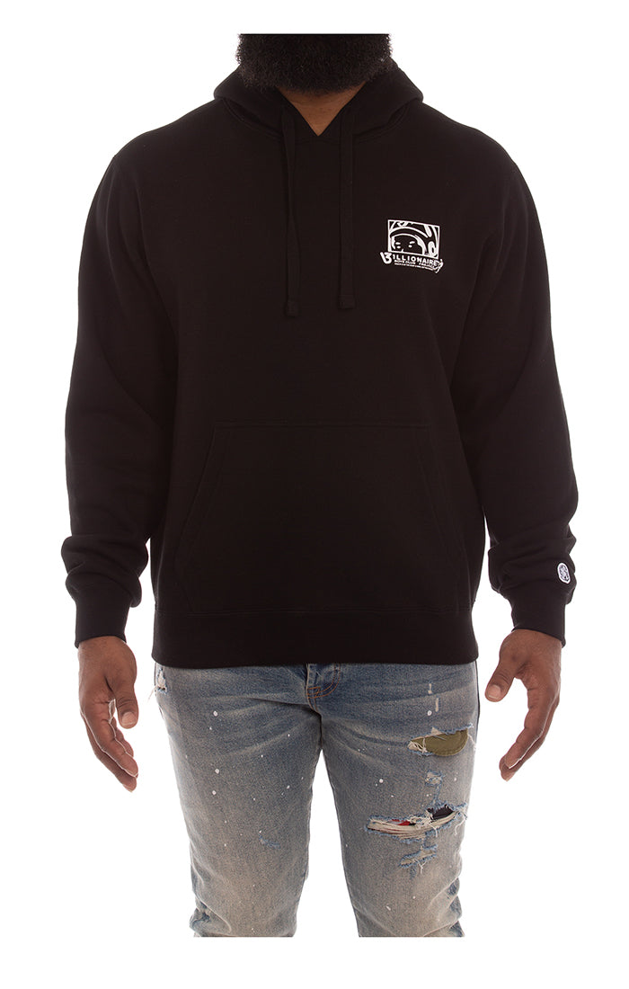 Front View of Billionaire Boys Club WHM Hoodie in Black - Men's Hoodies
