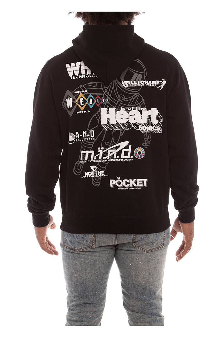 Back view of Billionaire Boys Club WHM Hoodie - Men's Hoodies