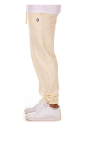 Left View of the Billionaire Boys Club BB Helmet Sweats in cloud cream