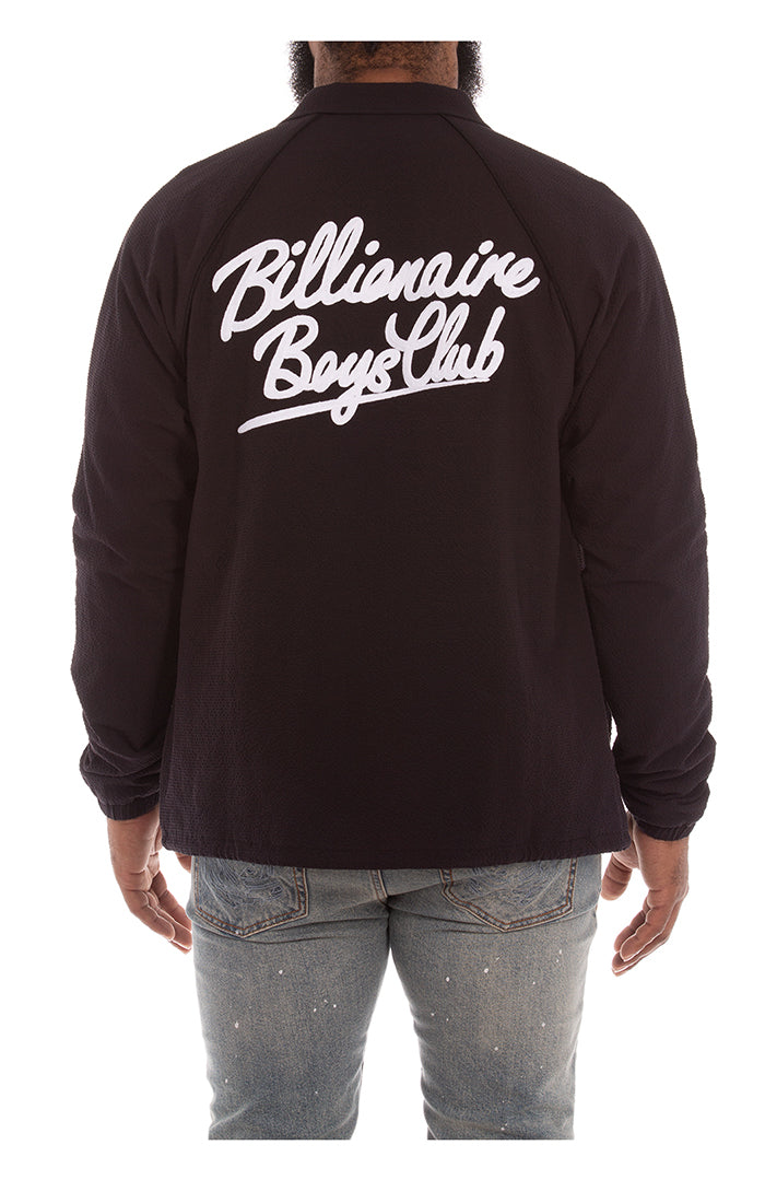 Back View of Billionaire Boys Club Dipper Jacket in Black - Men's Jackets