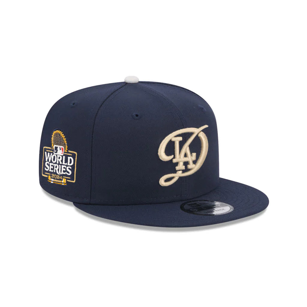 Front Right View of the Los Angeles Dodgers City Connect 2024 World Series SP 59Fifty Snapback