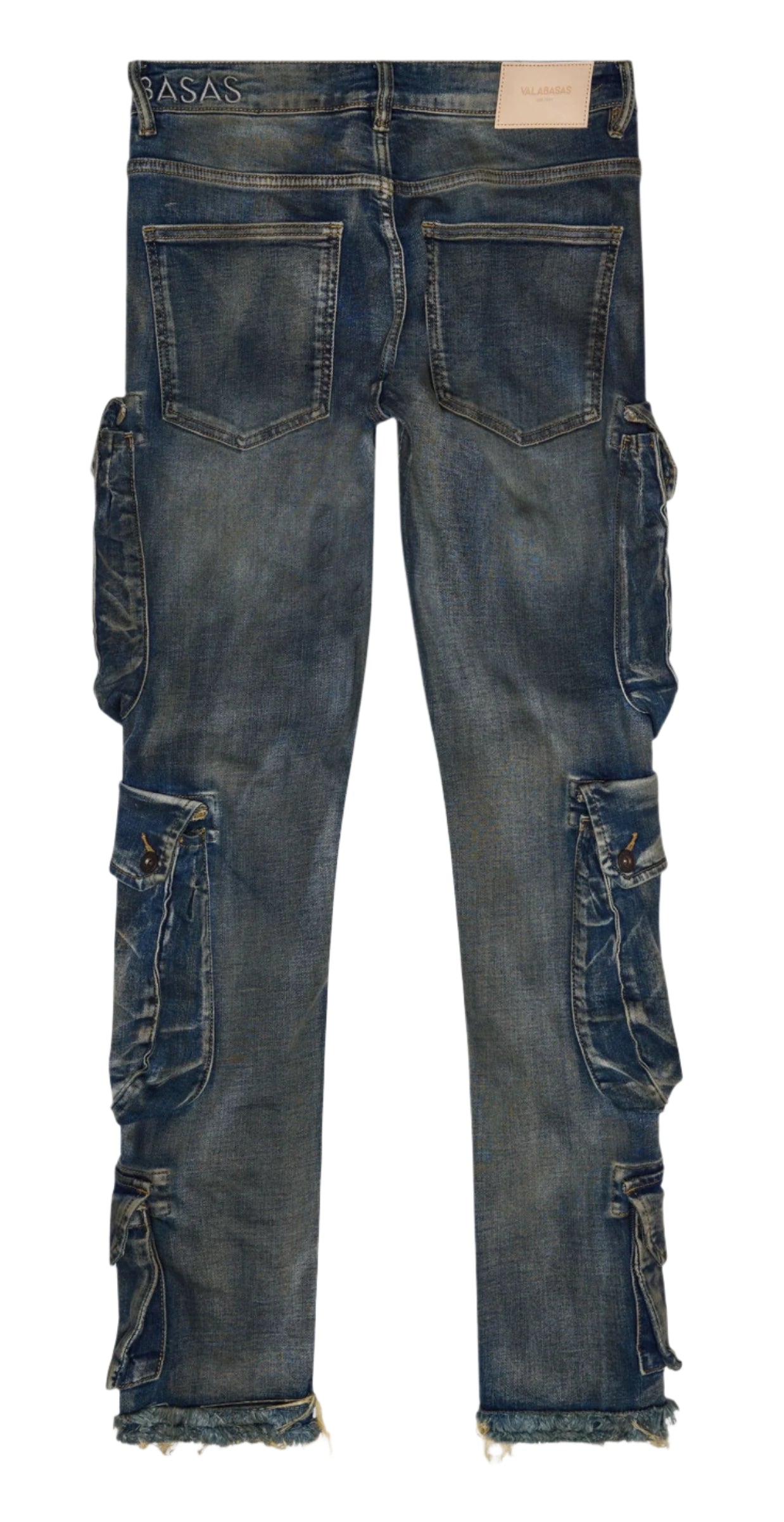 Back View of the Valabasas "CLIFF JUMP" DIRTY LT BLUE SKINNY Jeans