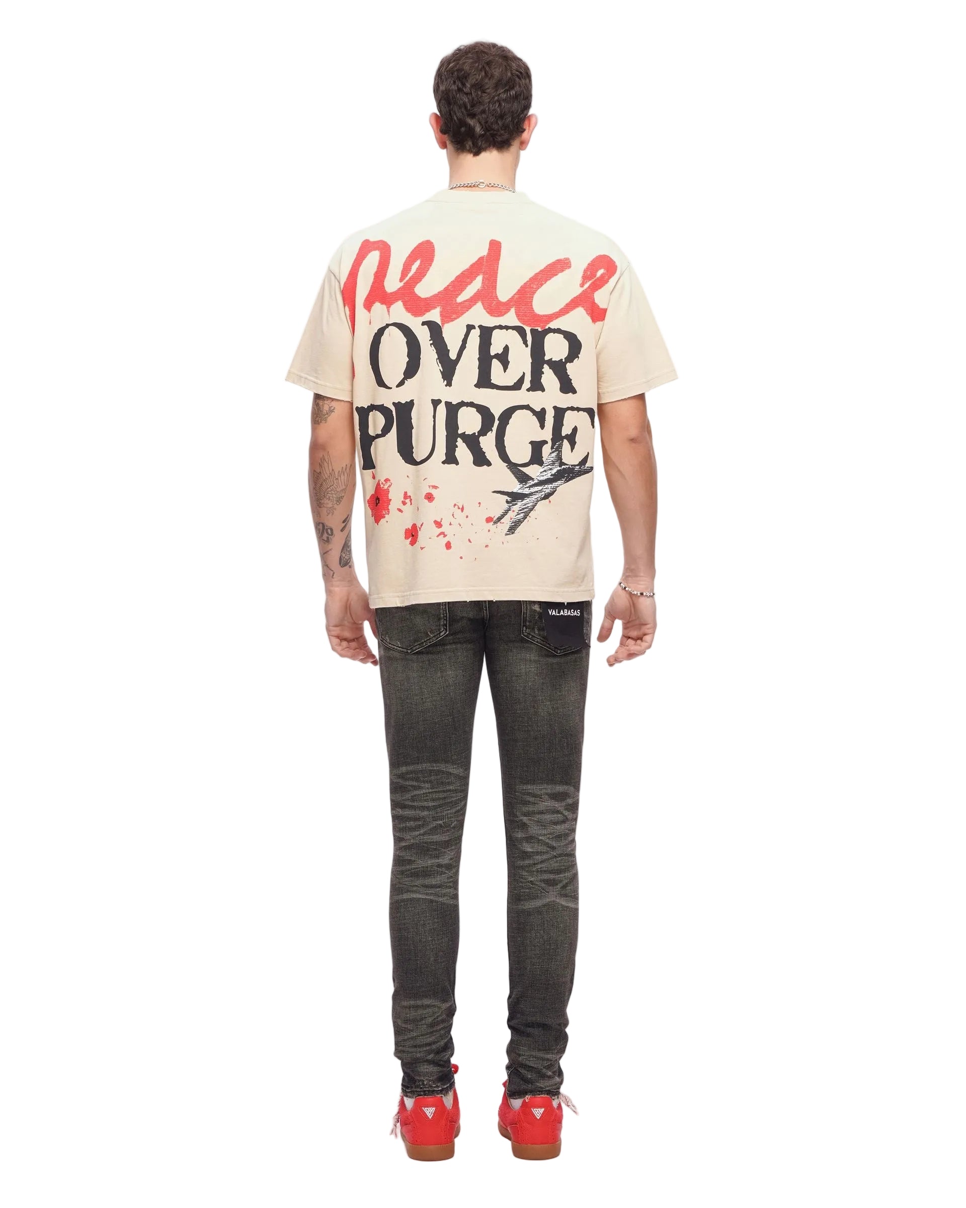 Back View of the Valabasas Collage Skinny Denim