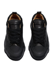 Valabasas "VISION" BLACK LEATHER LOW TOP SHOES