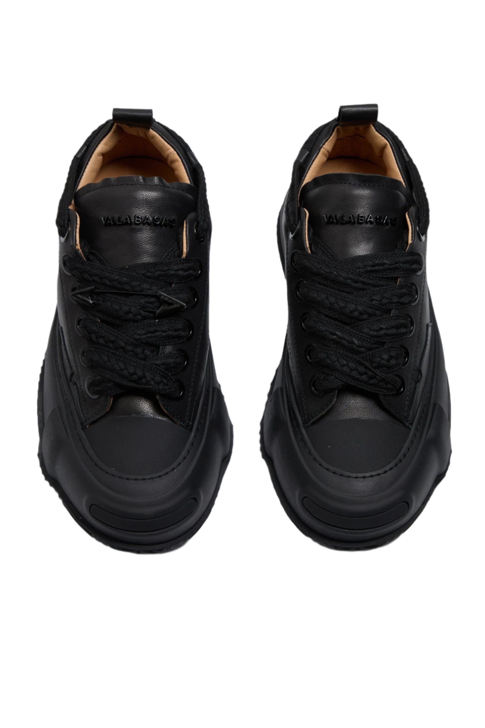 Valabasas "VISION" BLACK LEATHER LOW TOP SHOES