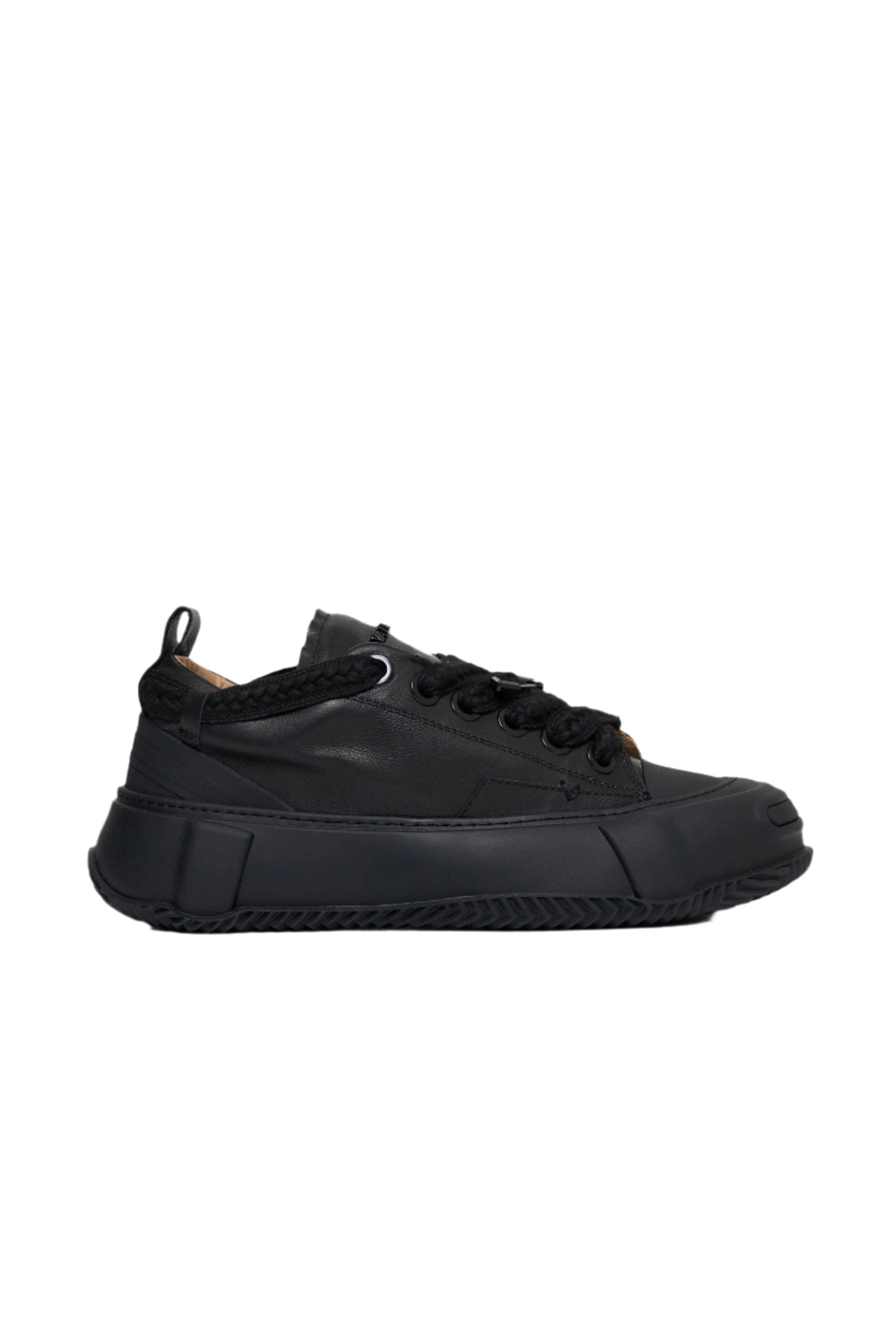 Valabasas "VISION" BLACK LEATHER LOW TOP SHOES