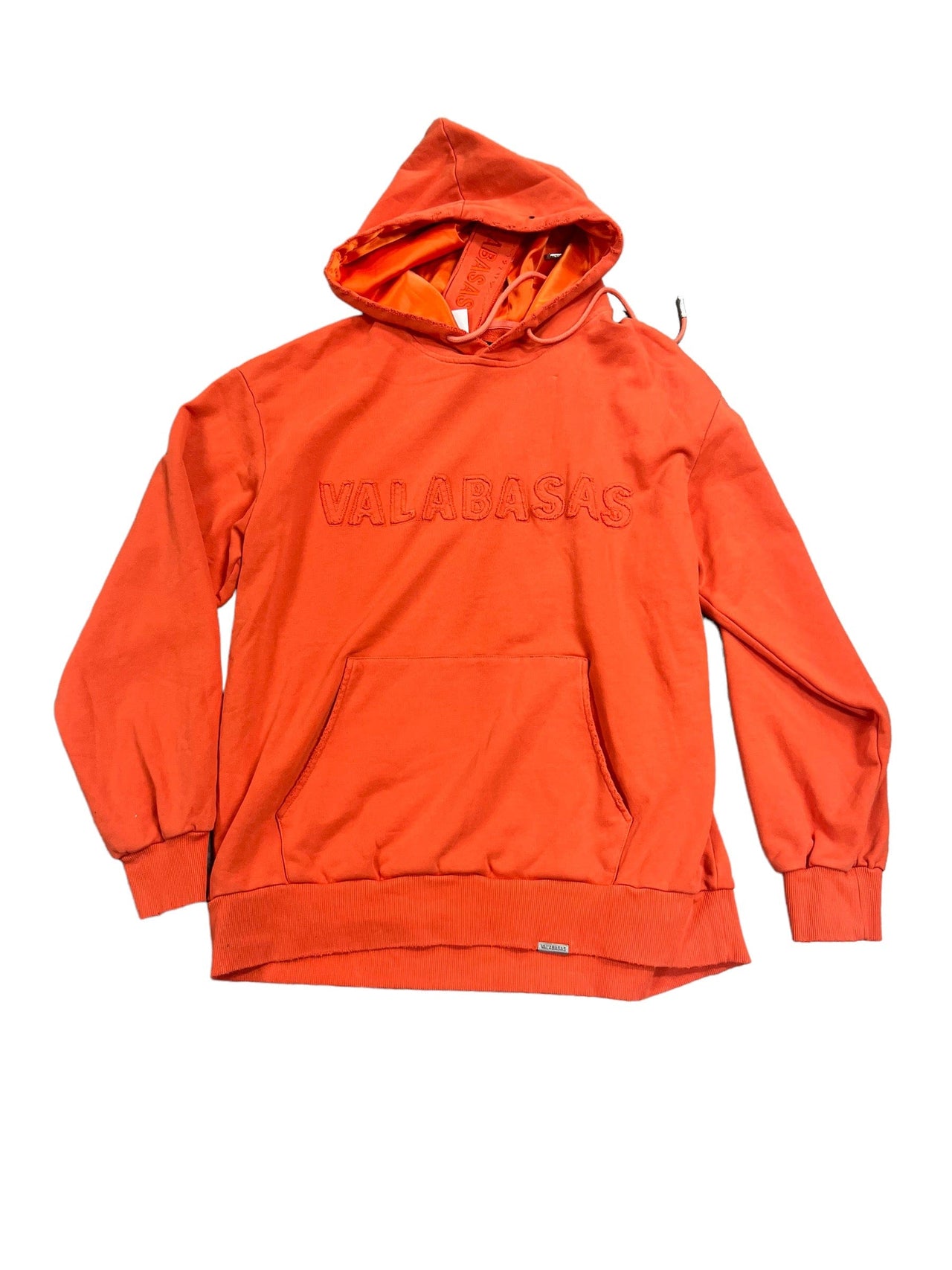 Valabasas S / VINTAGE FLAME ORANGE "VALA-FOCUS" FLEECE HOODIE - ORANGE