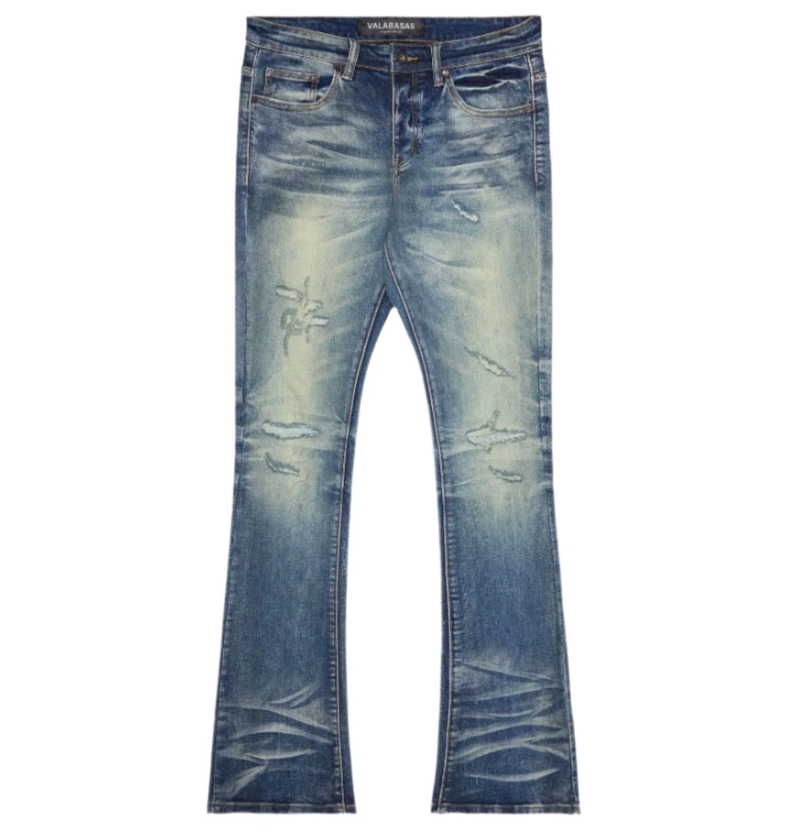 Valabasas 28 / BLUE WASH "DRIFTWOOD" STACKED JEAN