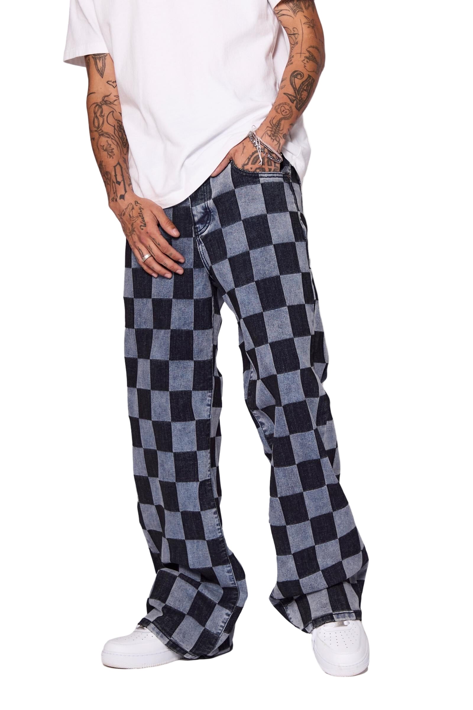 Valabasas "CHESS"  BAGGY DENIM JEAN