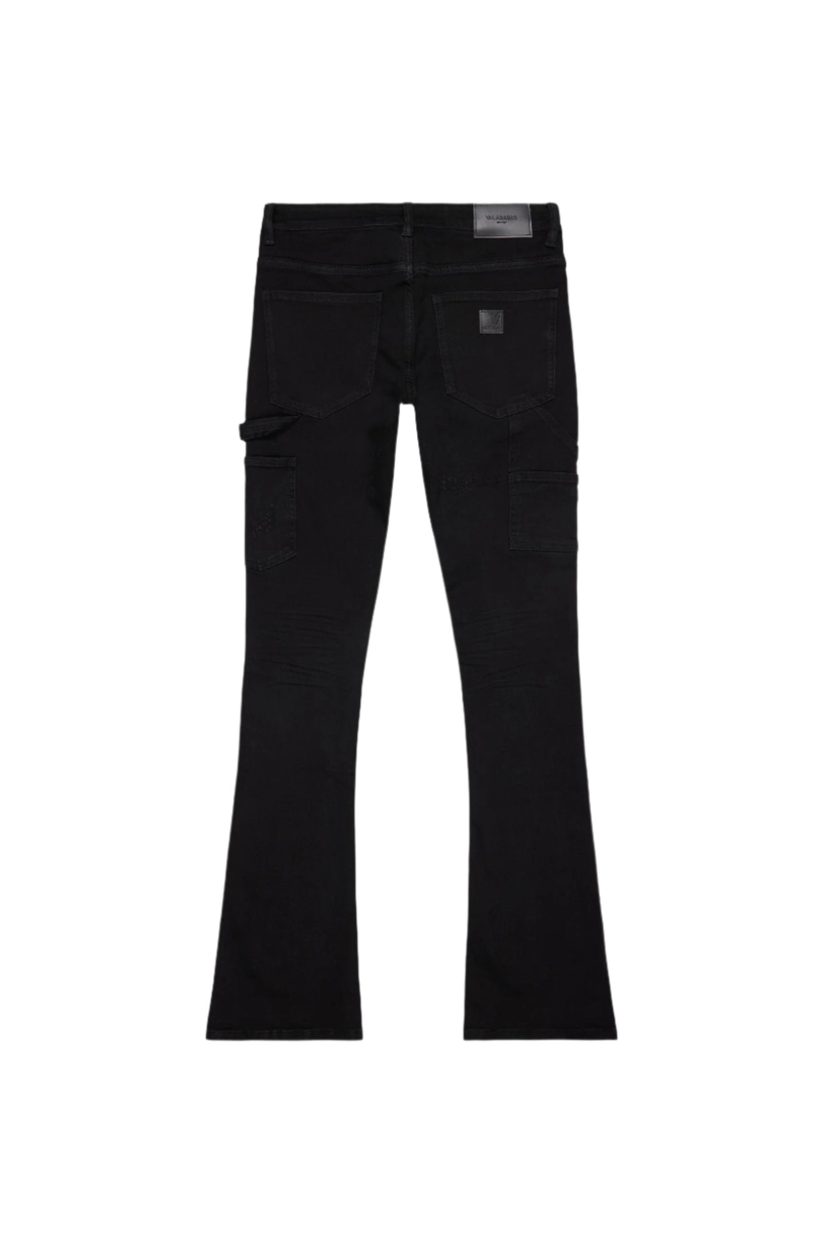 Valabasas "COVERT" BLACK FLARED STACKED JEAN