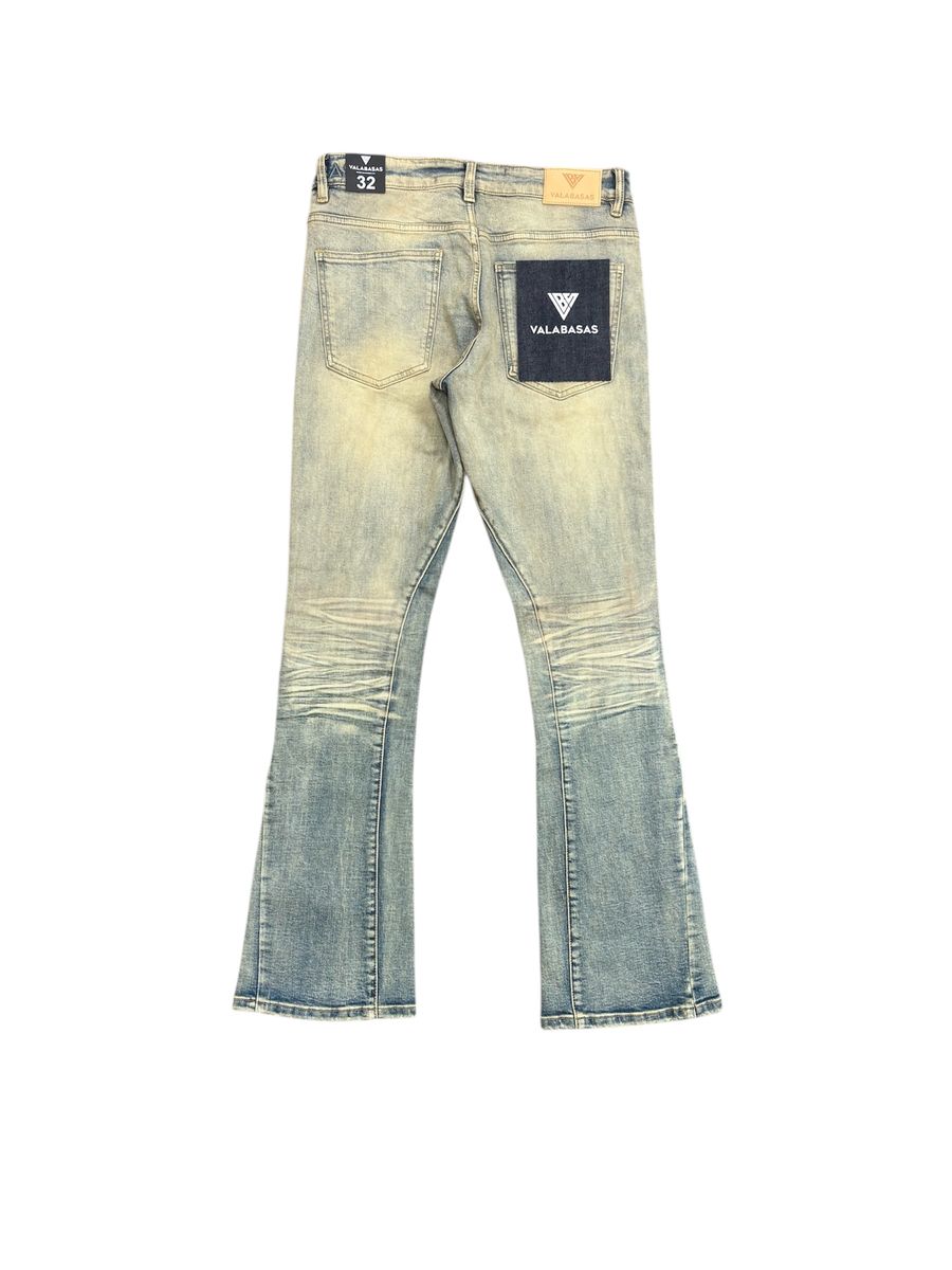 Back View of the Valabasas Mr.Stacked-LIGHT VINTAGE Jeans