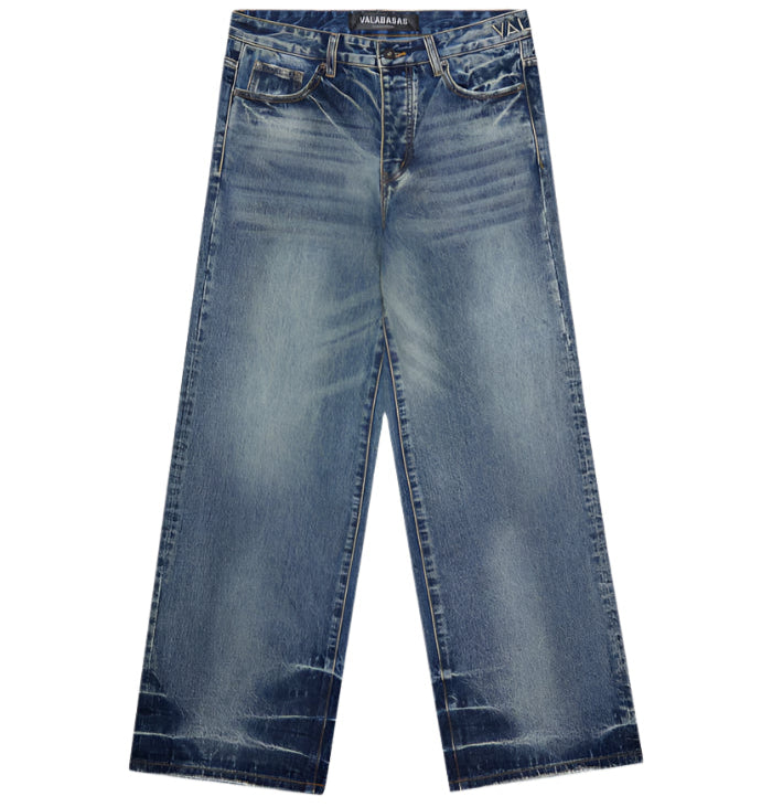 Front View of the Valabasas Mr.Baggy-MEDIUM WASH Jeans