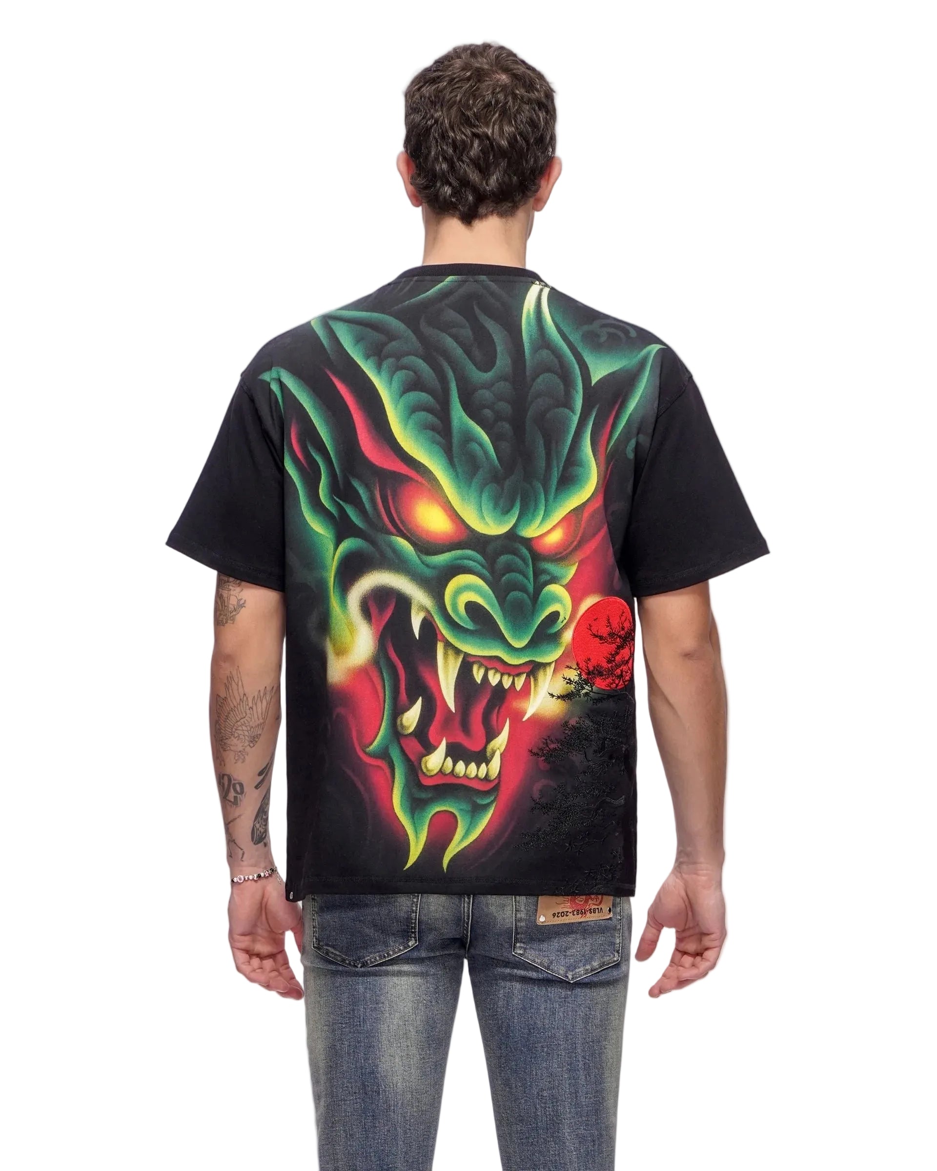 Back View of the Valabasas "Night Serpent" Tee in Black